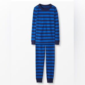 Hanna Andersson Striped Blue 2-piece Pajamas